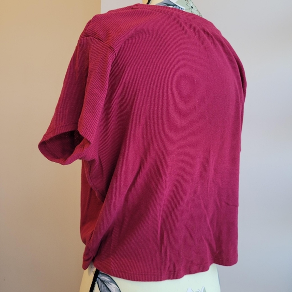 Harlow Cropped Tie Shirt - Picture 4 of 5